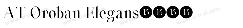 AT Oroban Elegans字体转换